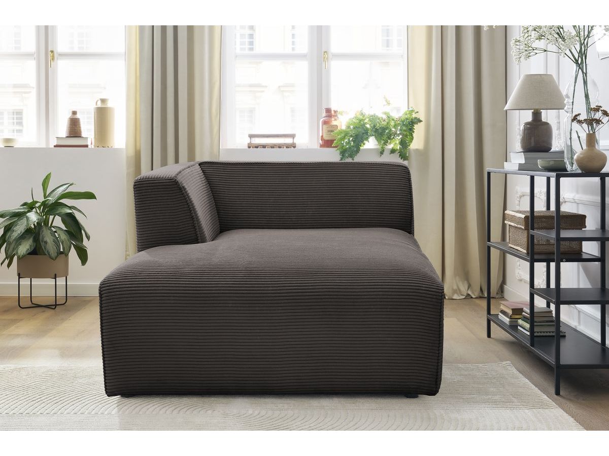 Chaise longue voor modulaire bank MEGEVE corduroy stof