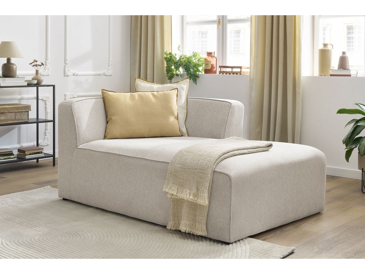 Méridienne pour canapé modulable MEGEVE tissu chiné