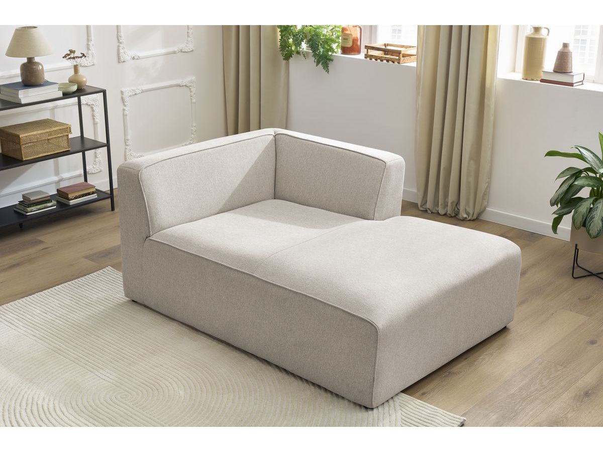 Méridienne pour canapé modulable MEGEVE tissu chiné