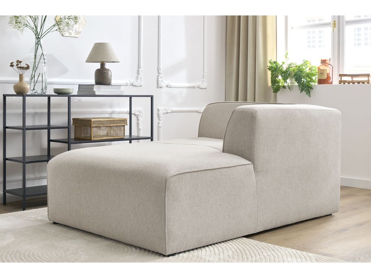 Méridienne pour canapé modulable MEGEVE tissu chiné