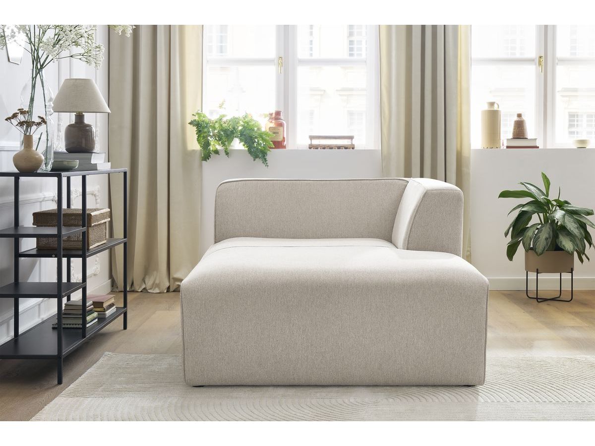 Méridienne pour canapé modulable MEGEVE tissu chiné