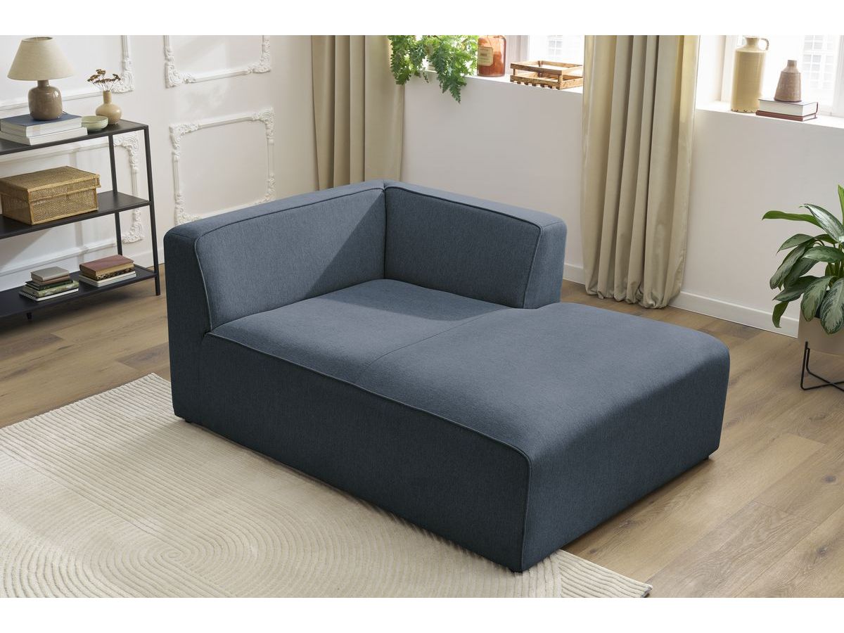 Méridienne pour canapé modulable MEGEVE tissu chiné