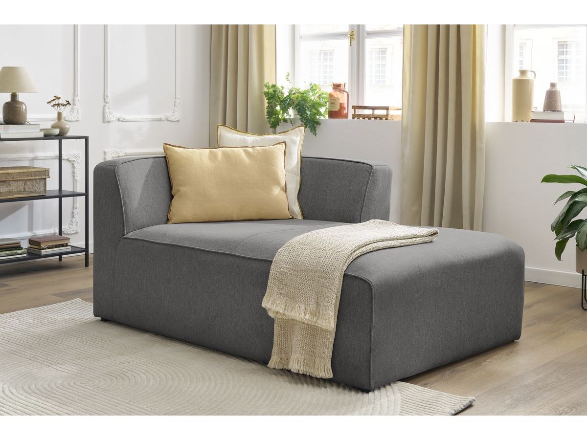 Méridienne pour canapé modulable MEGEVE tissu chiné