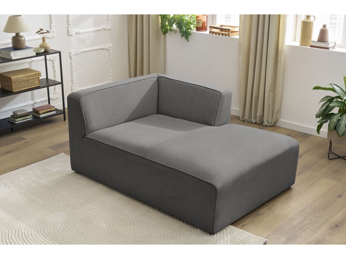 Méridienne pour canapé modulable MEGEVE tissu chiné