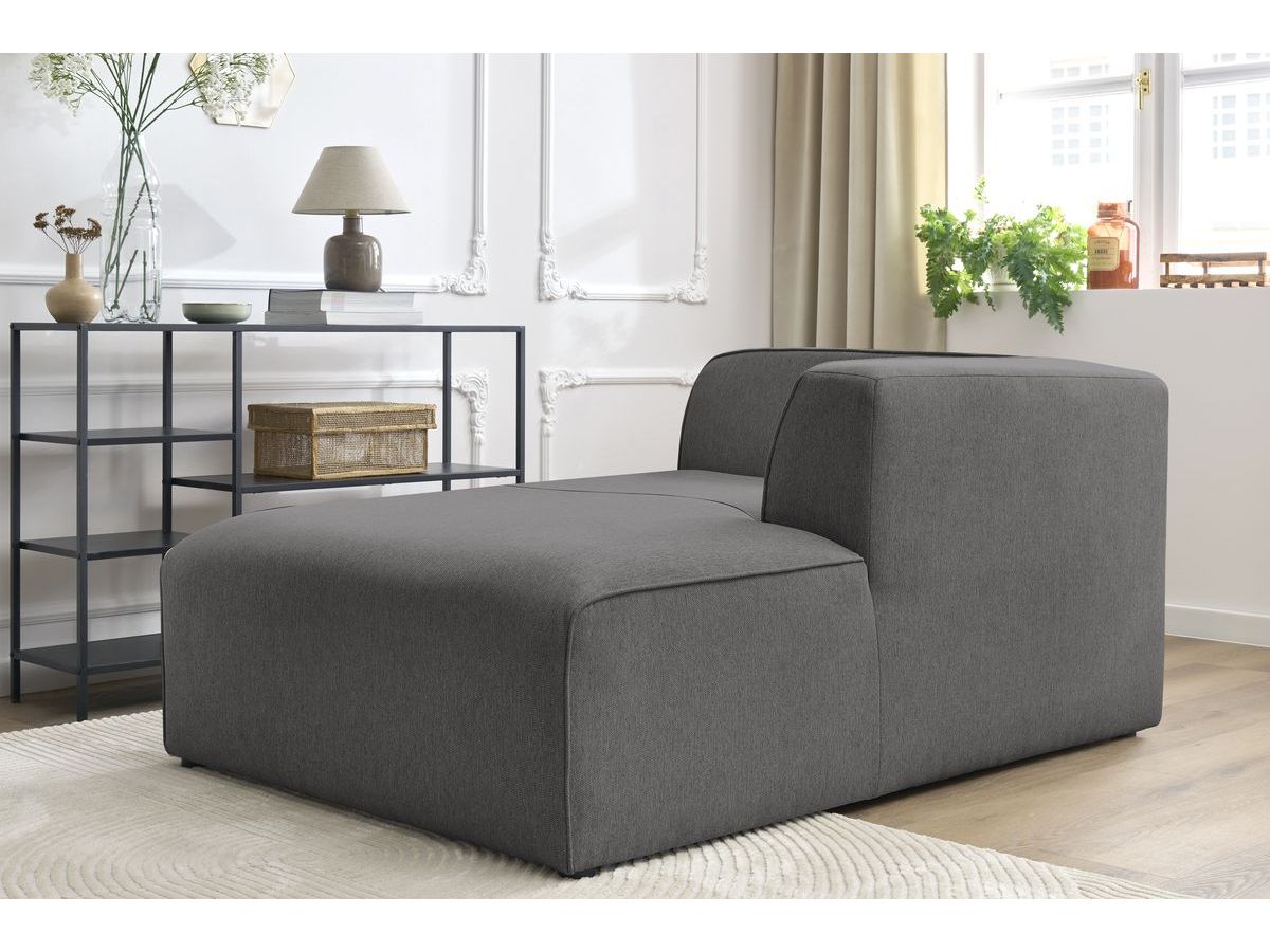Méridienne pour canapé modulable MEGEVE tissu chiné