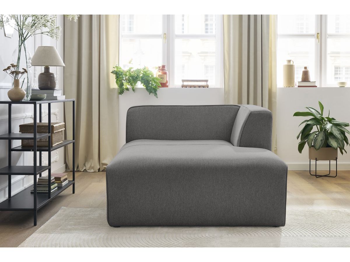 Méridienne pour canapé modulable MEGEVE tissu chiné