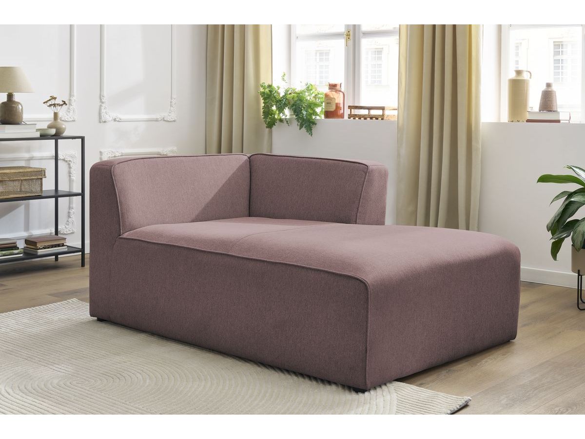 Méridienne pour canapé modulable MEGEVE tissu chiné rose angle droit BOBOCHIC 1 places - Vue supplémentaire 3