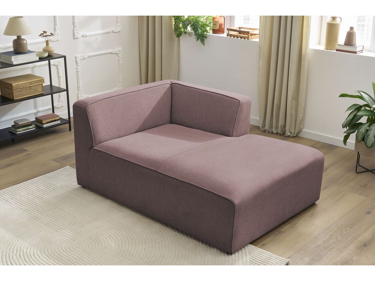 Méridienne pour canapé modulable MEGEVE tissu chiné