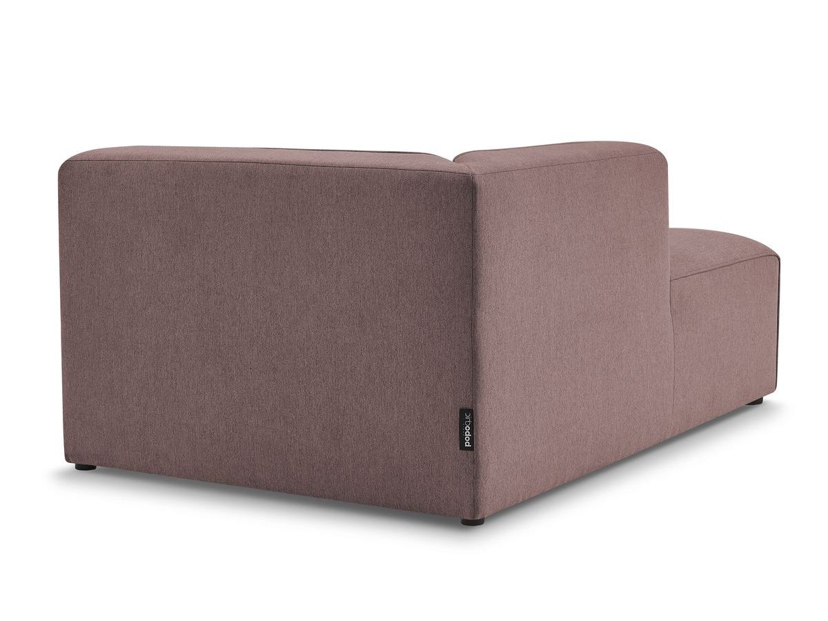 Canapé d'angle fixe EVEREST tissu chiné - Orange - Angle droit - 10 coussins