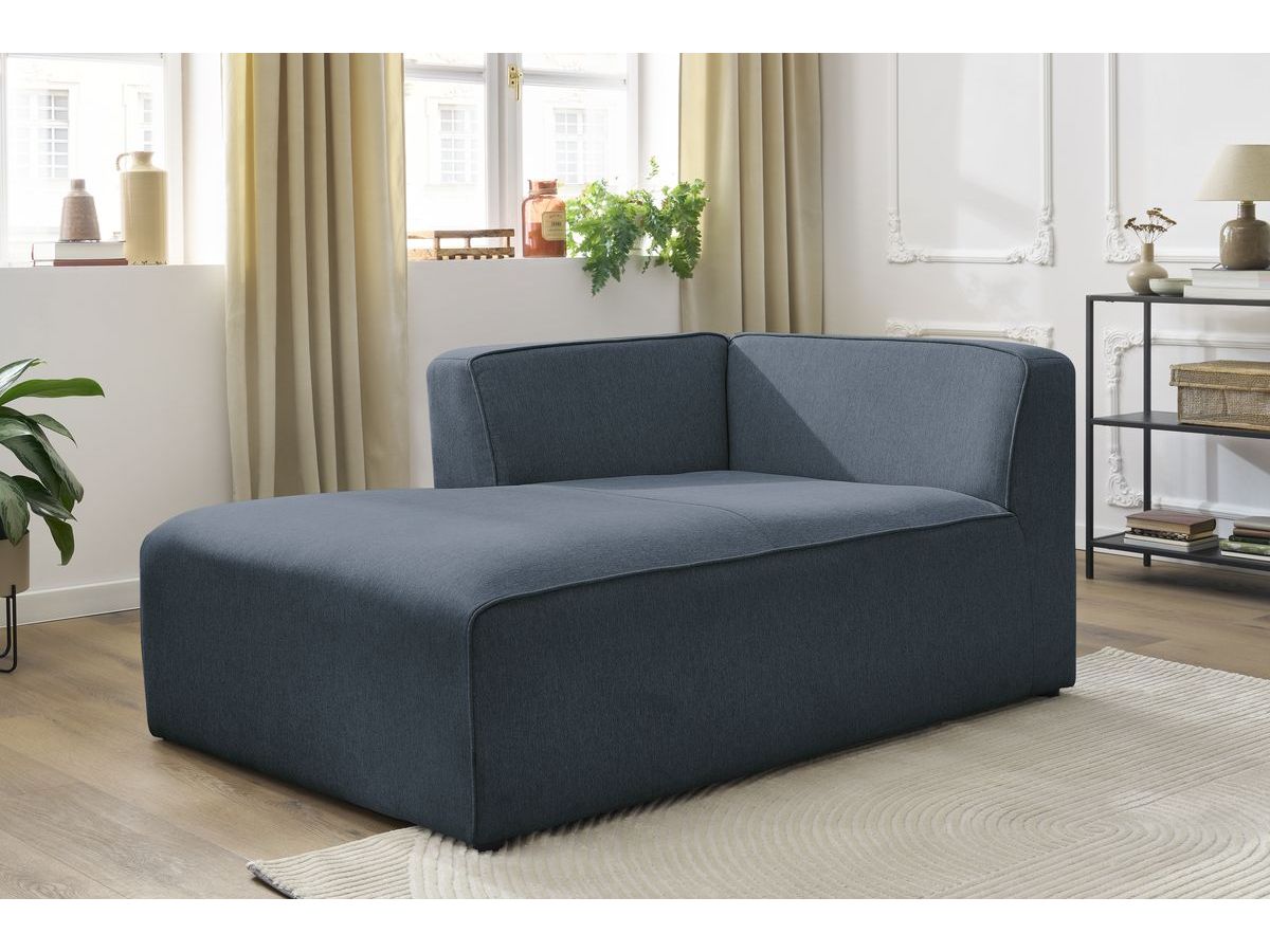 Méridienne pour canapé modulable MEGEVE chiné bleu foncé — vue 5