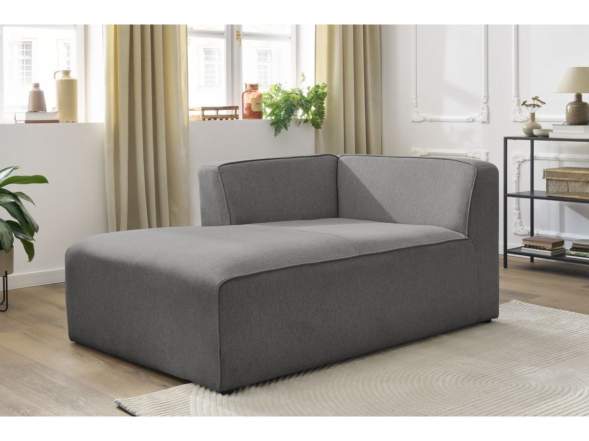 Méridienne pour canapé modulable MEGEVE chiné gris foncé — vue 5