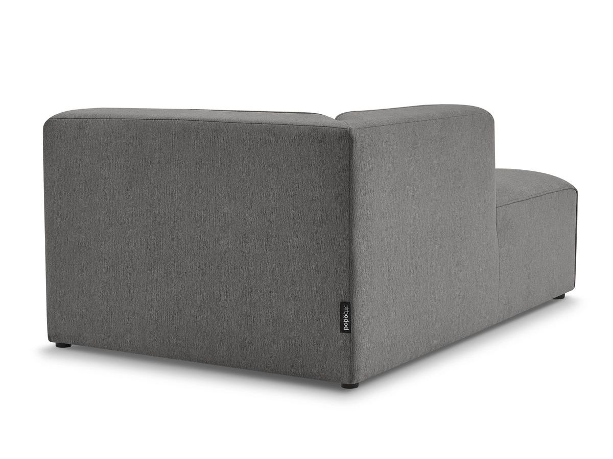 Canapé d'angle fixe EVEREST tissu chiné - Orange - Angle droit - 10 coussins