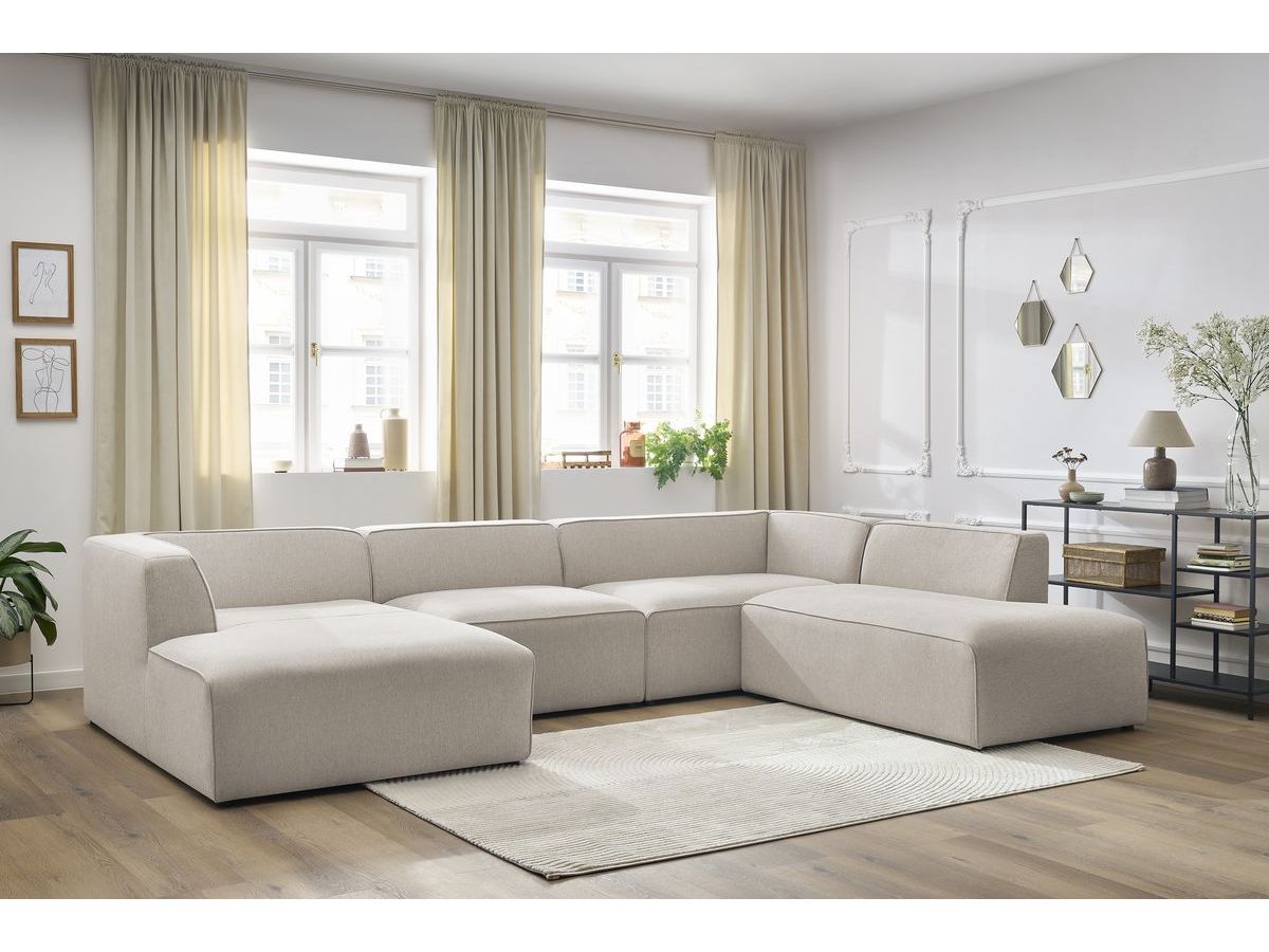 Canapé panoramique MEGEVE chiné beige — vue 5