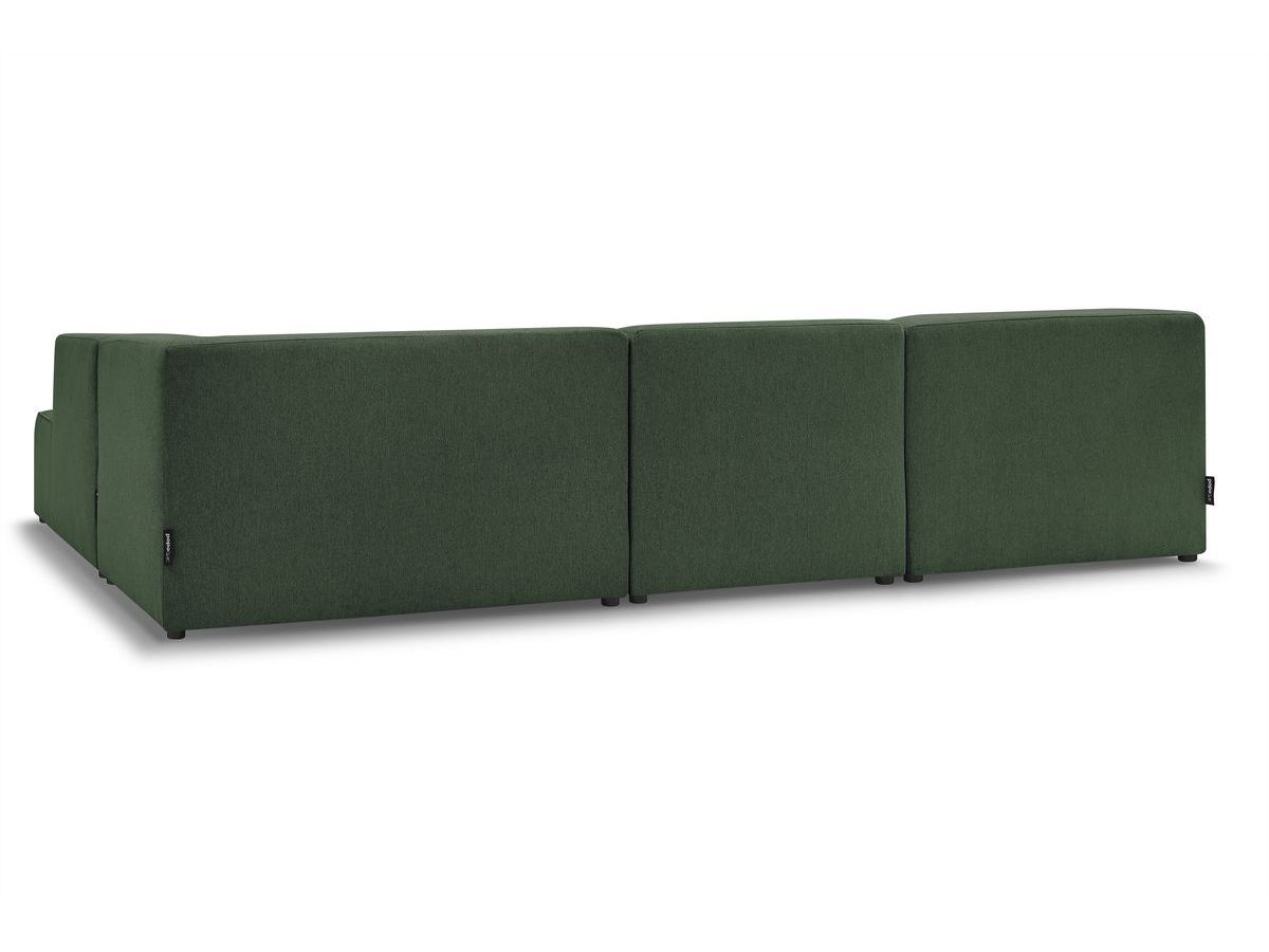 Canapé d'angle fixe EVEREST tissu chiné - Orange - Angle droit - 10 coussins