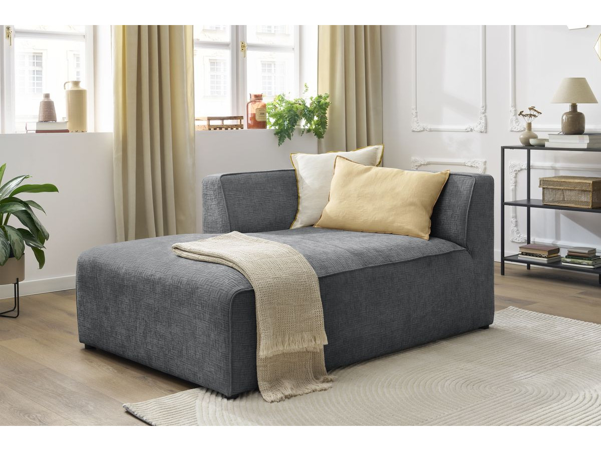 Méridienne pour canapé modulable MEGEVE tissu texturé