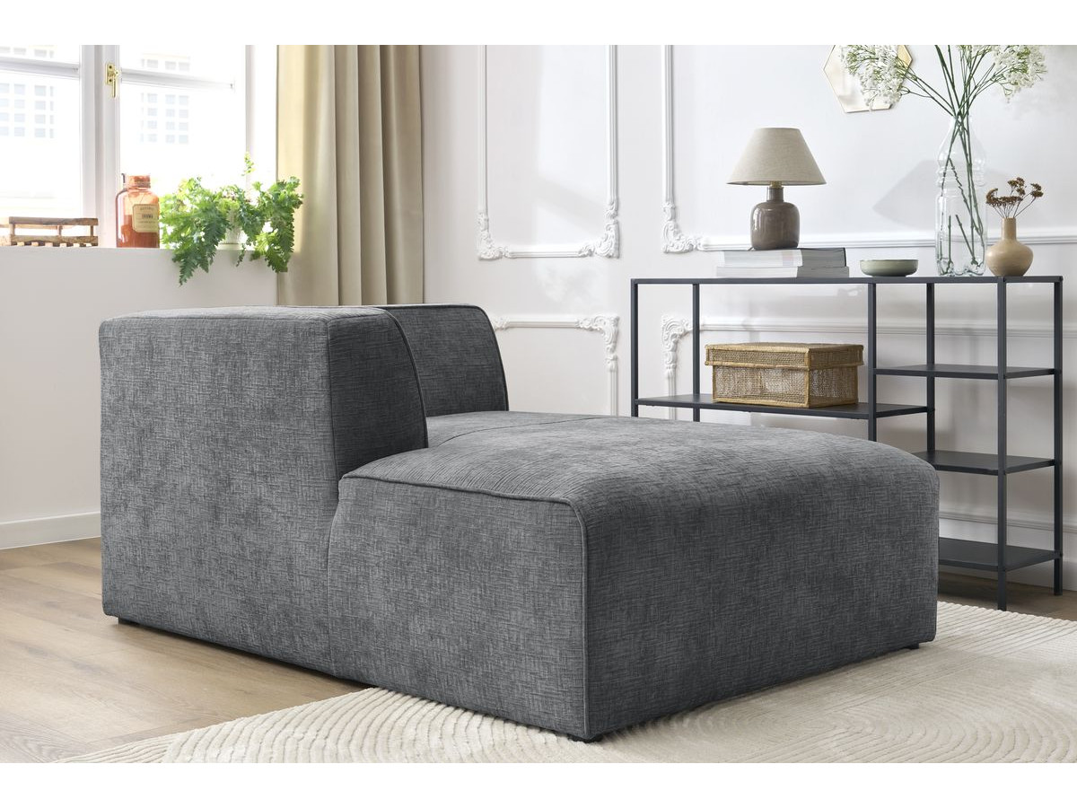 Méridienne pour canapé modulable MEGEVE tissu texturé