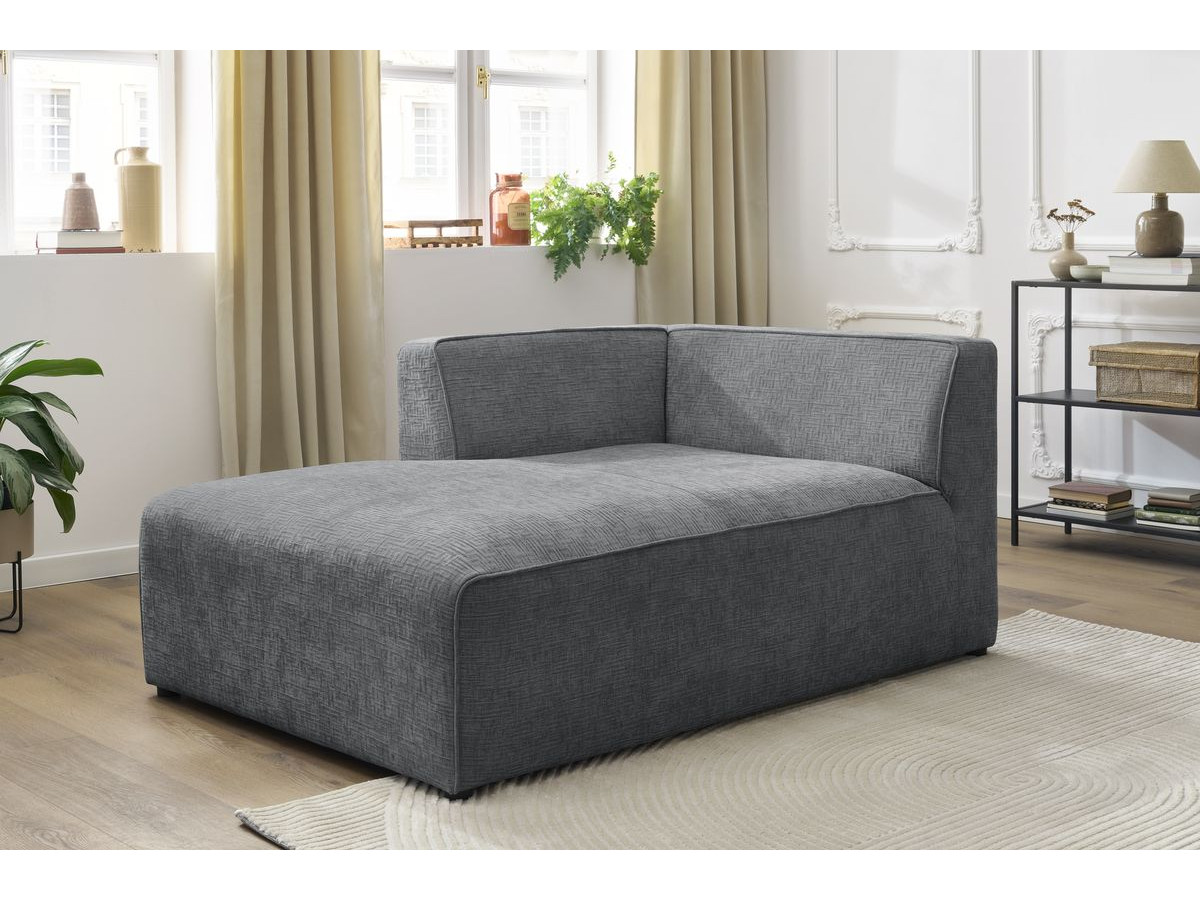 Méridienne pour canapé modulable MEGEVE tissu texturé