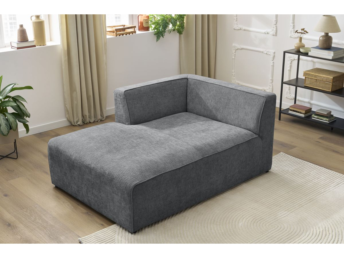 Méridienne pour canapé modulable MEGEVE tissu texturé