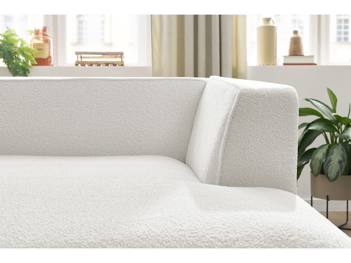 Chaise longue voor modulaire bank MEGEVE badstof