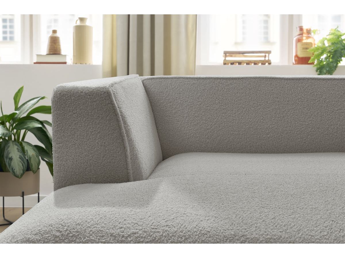 Chaise longue voor modulaire bank MEGEVE badstof
