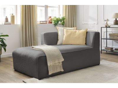 Méridienne pour canapé modulable MEGEVE tissu bouclette