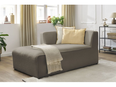 Méridienne pour canapé modulable MEGEVE tissu bouclette