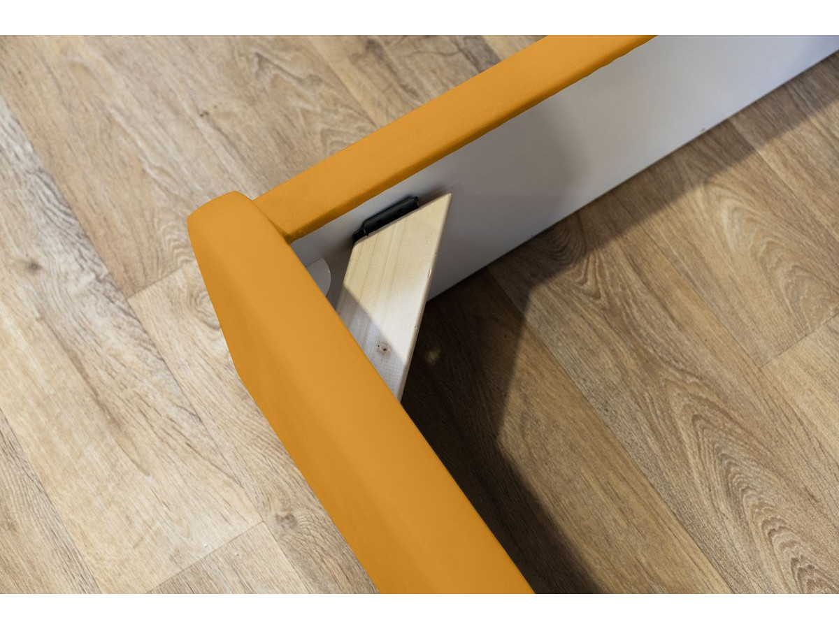 Lit coffre CASSIOPEE tissu velours lisse