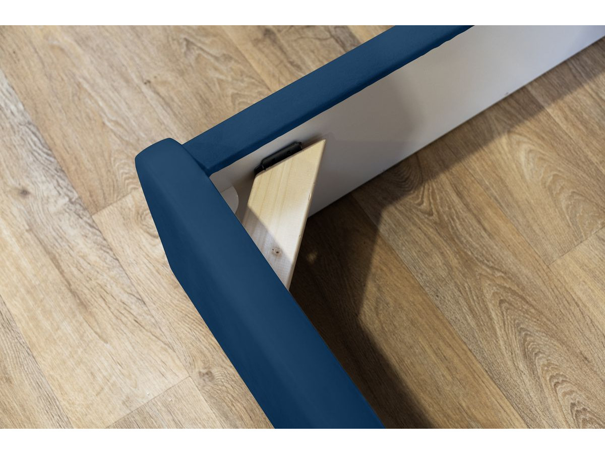 Lit coffre CASSIOPEE tissu velours lisse