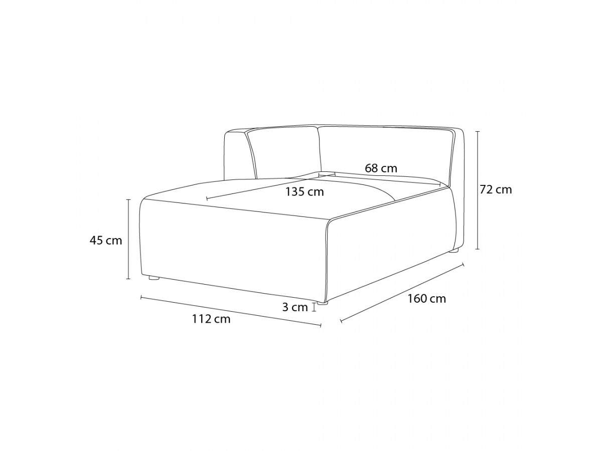 Canapé d'angle fixe EVEREST tissu chiné - Orange - Angle droit - 10 coussins