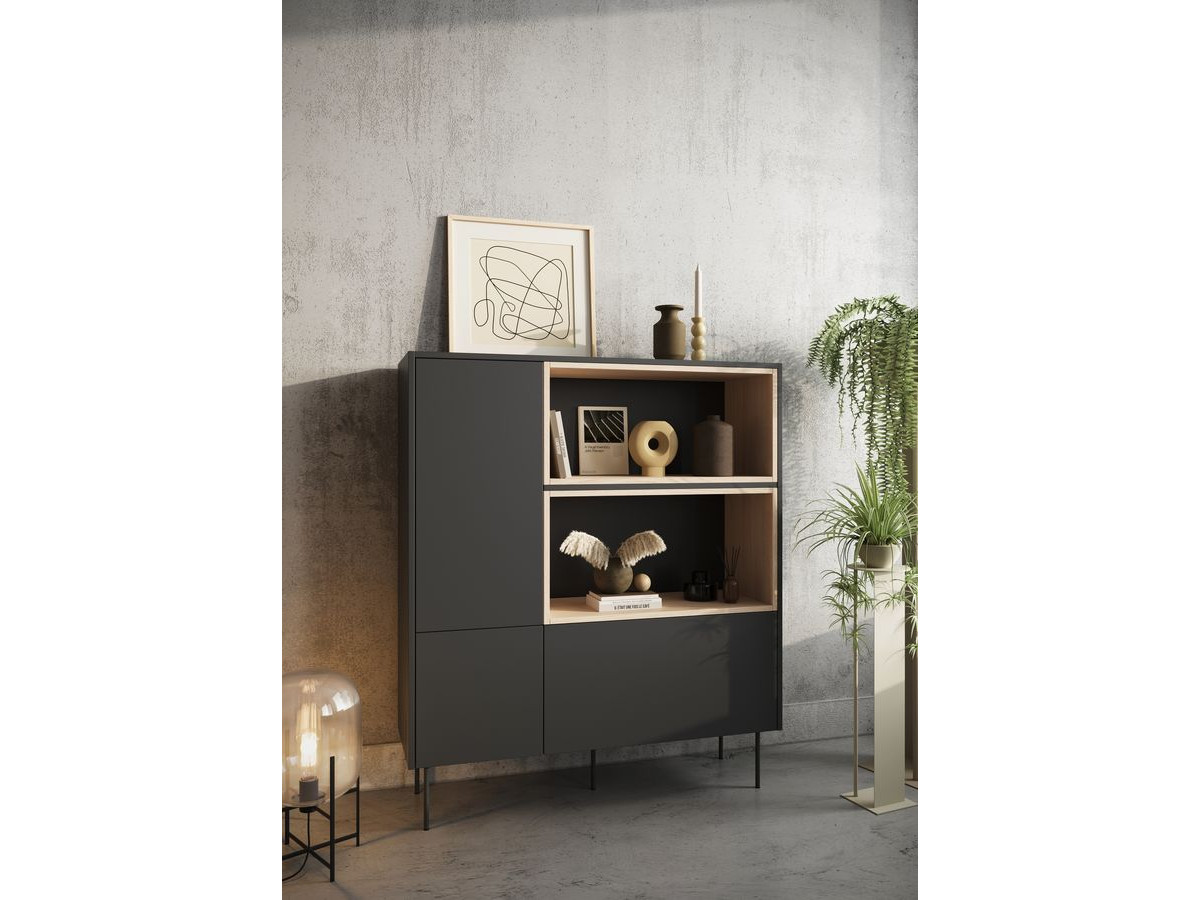 Buffet haut 2 portes 120 cm ATLAS avec niches