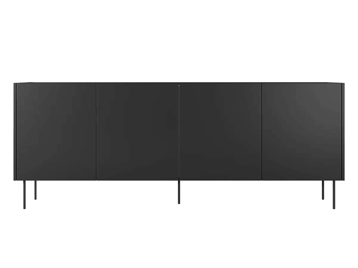 Buffet 4 portes 220 cm ATLAS noir — vue 6
