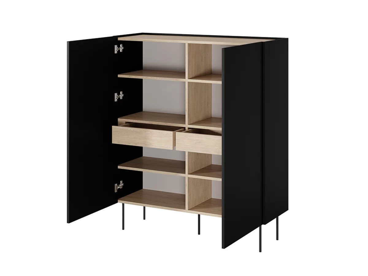 ATLAS 120 cm 2-deurs hoog dressoir