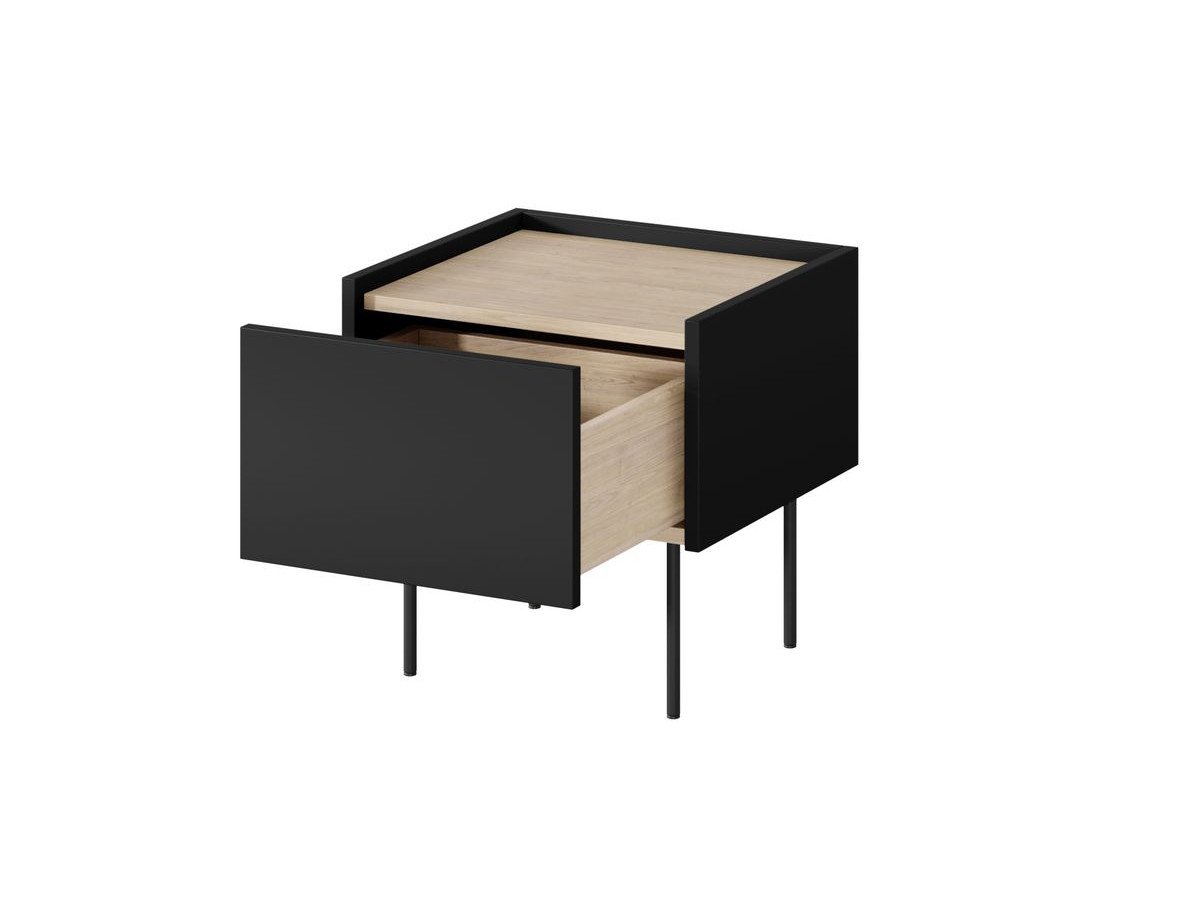 Table de chevet 1 tiroir ATLAS noir — vue 5