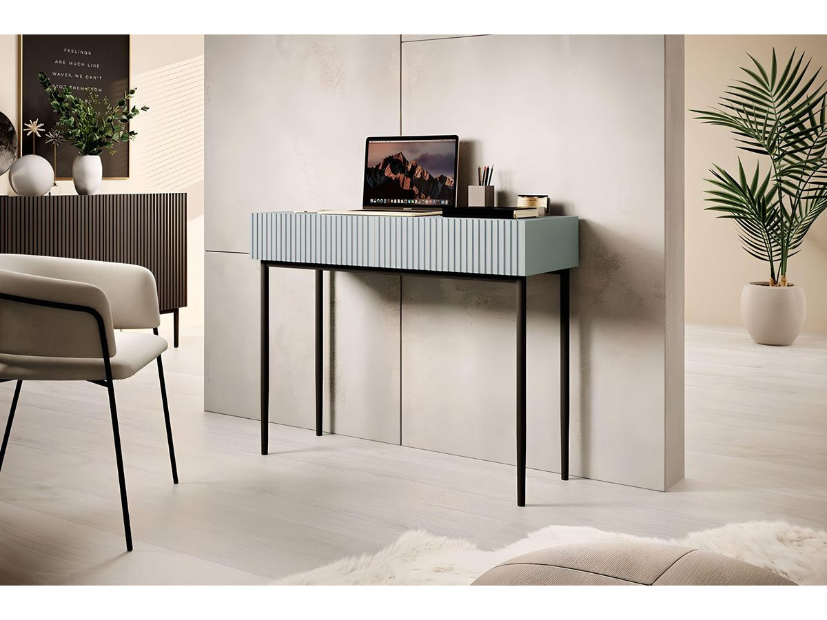 Console 2 tiroirs KASHA pieds noirs