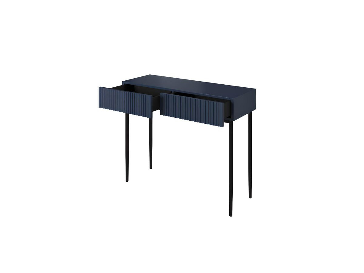 Console 2 tiroirs KASHA pieds noirs
