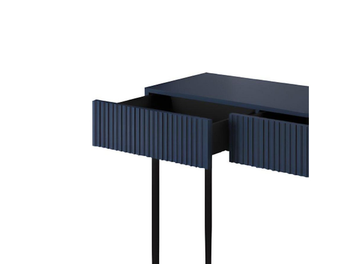 Console 2 tiroirs KASHA pieds noirs