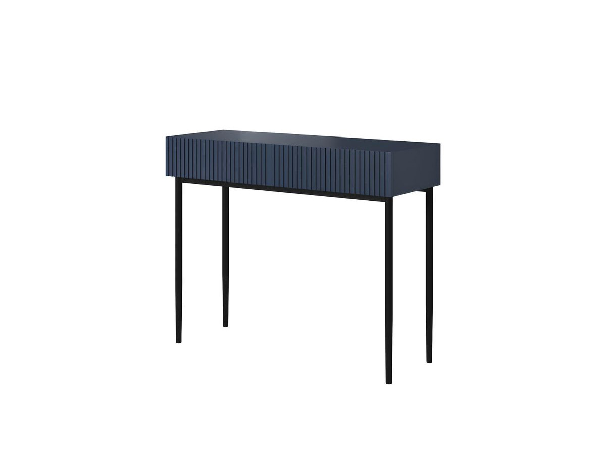 Console 2 tiroirs KASHA pieds noirs