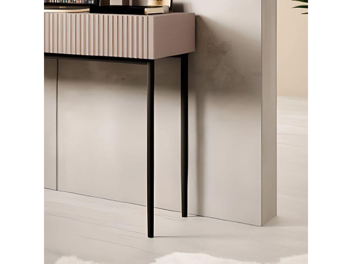 Console 2 tiroirs KASHA pieds noirs