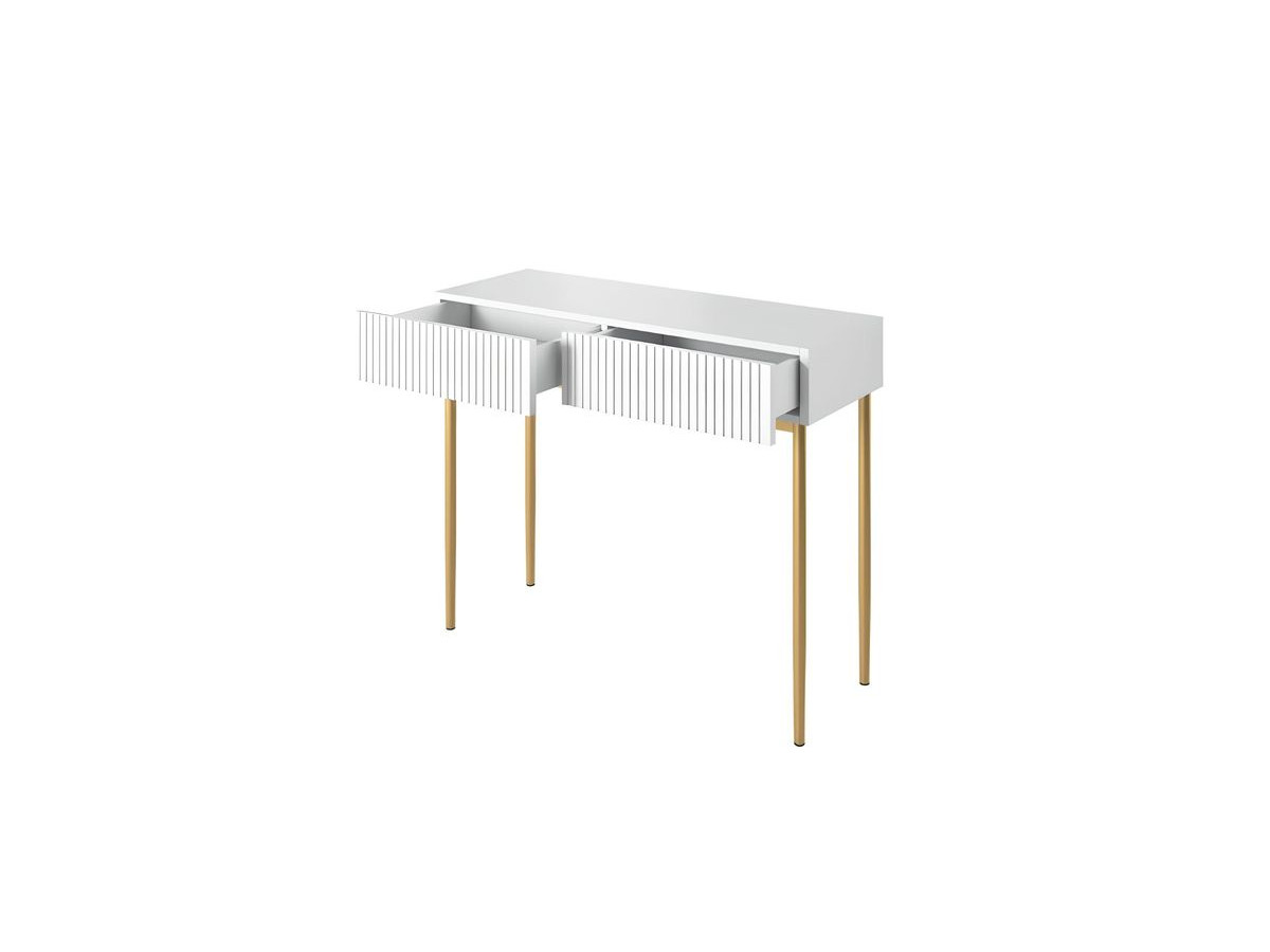 KASHA consoletafel met 2 laden en gouden poten