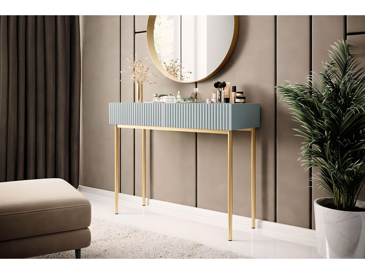 KASHA consoletafel met 2 laden en gouden poten