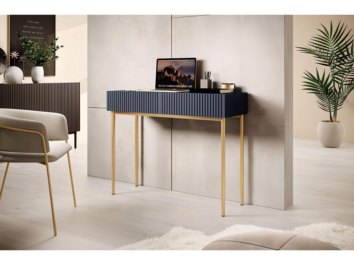 KASHA consoletafel met 2 laden en gouden poten