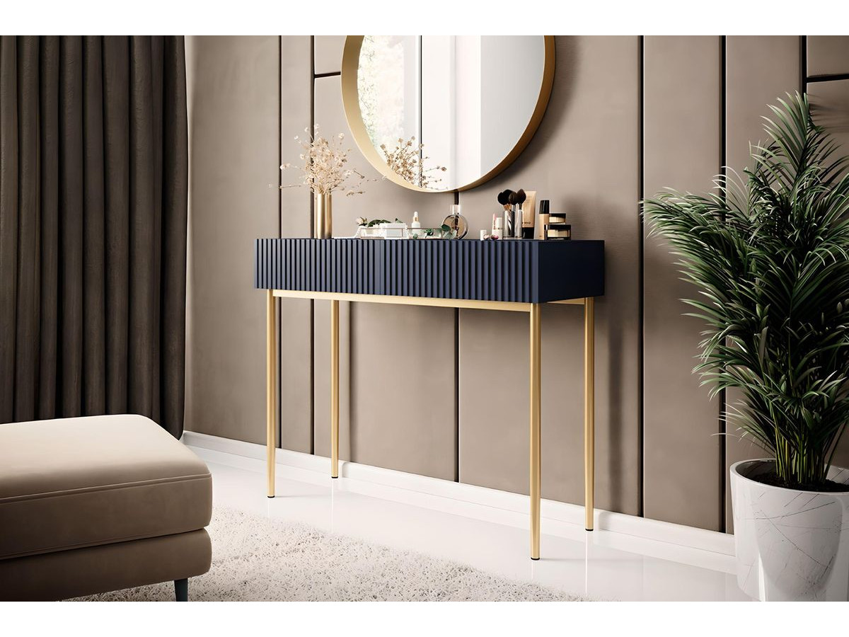 KASHA consoletafel met 2 laden en gouden poten