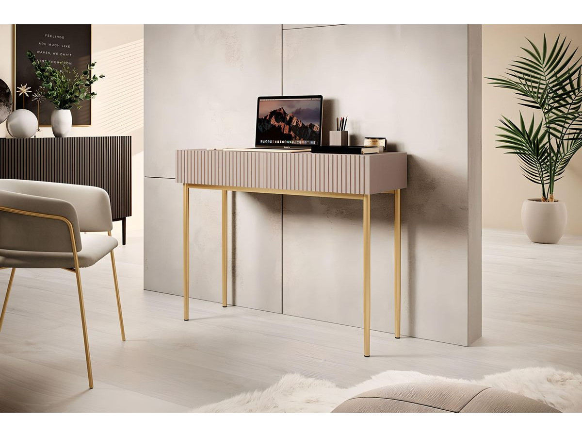 KASHA consoletafel met 2 laden en gouden poten