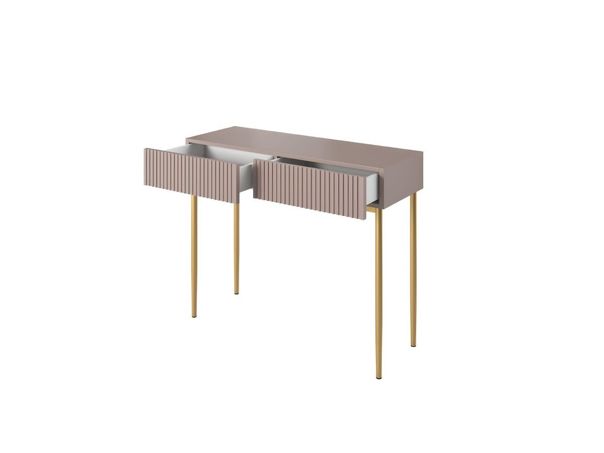 KASHA consoletafel met 2 laden en gouden poten