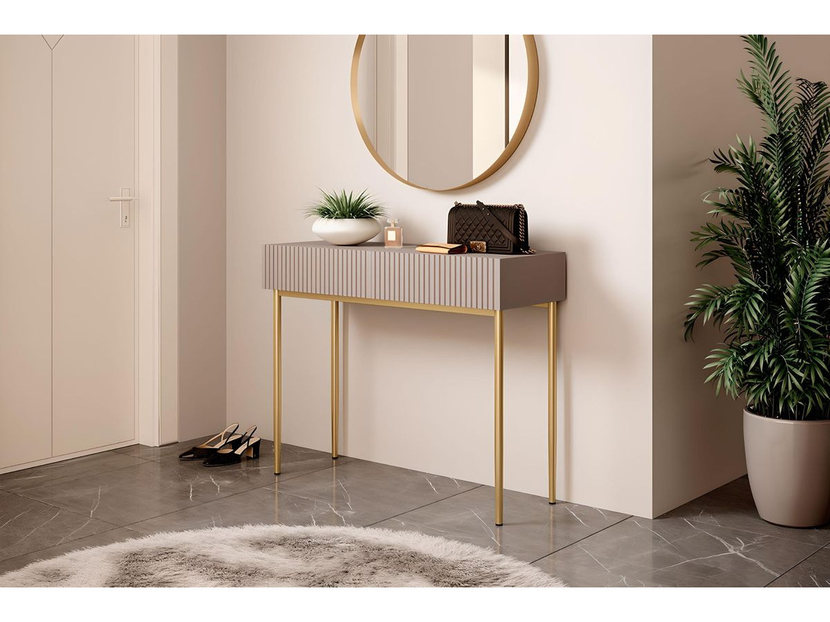 KASHA consoletafel met 2 laden en gouden poten