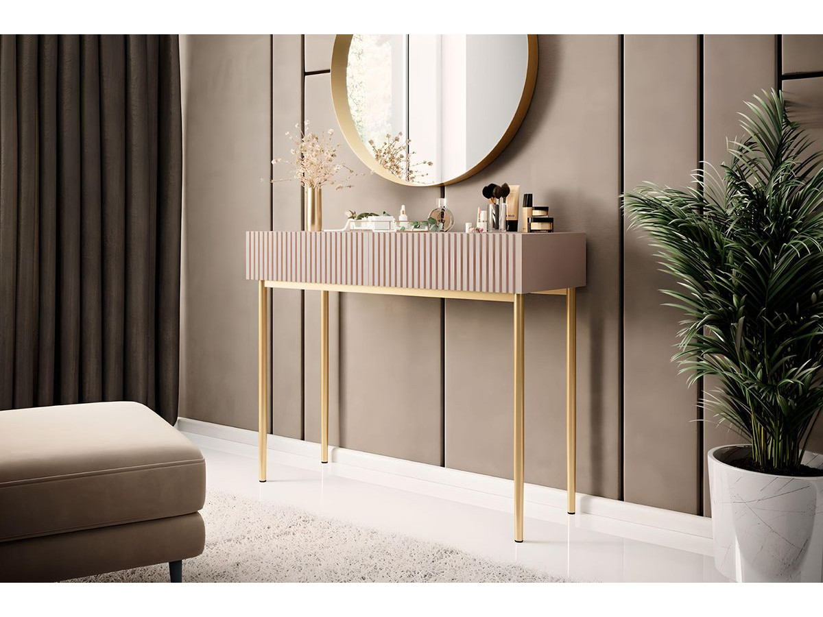 KASHA consoletafel met 2 laden en gouden poten