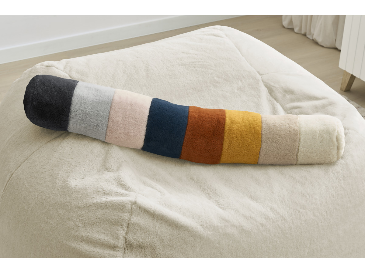 Pouf ultra moelleux MERIBEL tissu imitation fourrure
