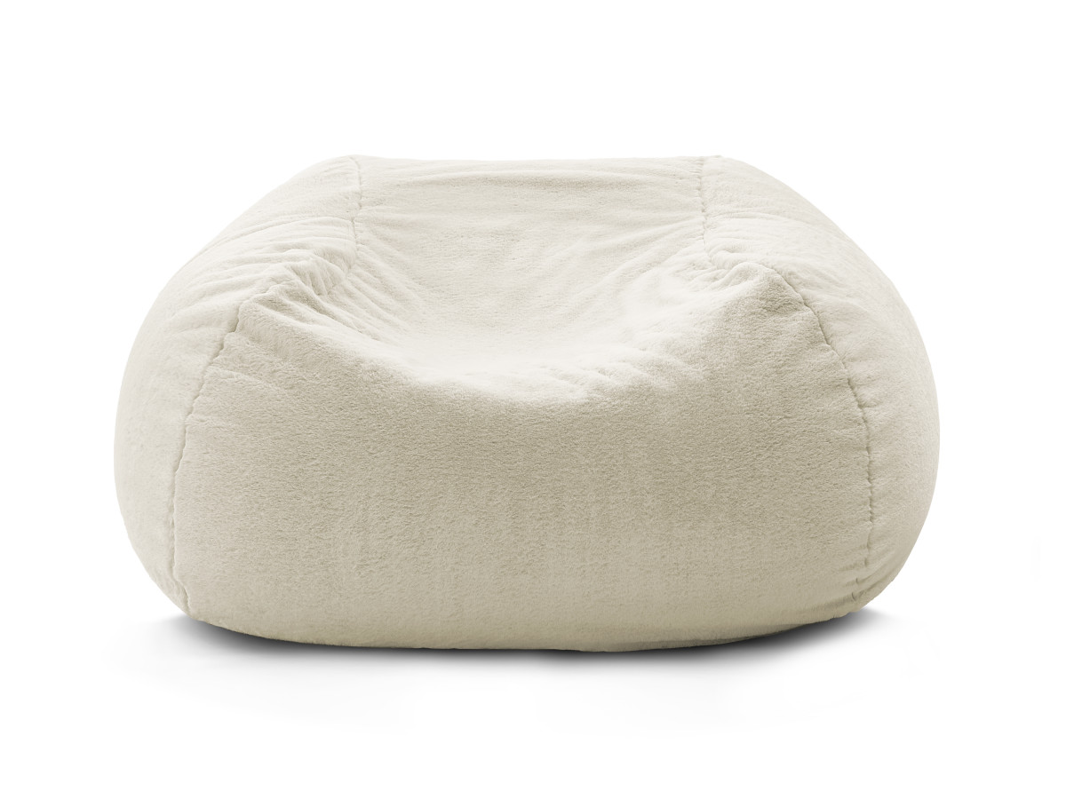 Pouf ultra moelleux MERIBEL tissu imitation fourrure