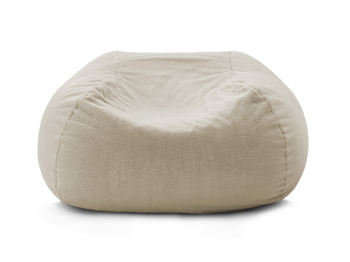 Pouf ultra moelleux MERIBEL tissu imitation fourrure