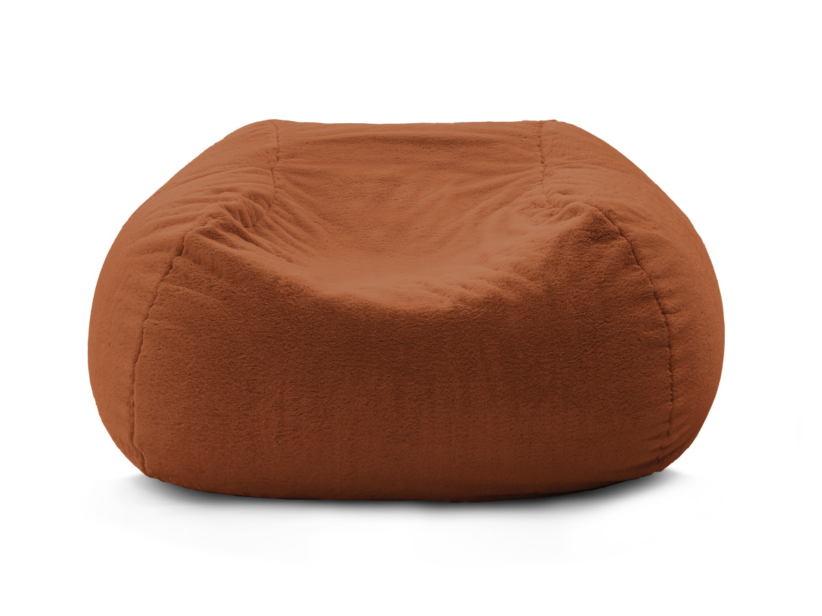 Pouf ultra moelleux MERIBEL tissu imitation fourrure